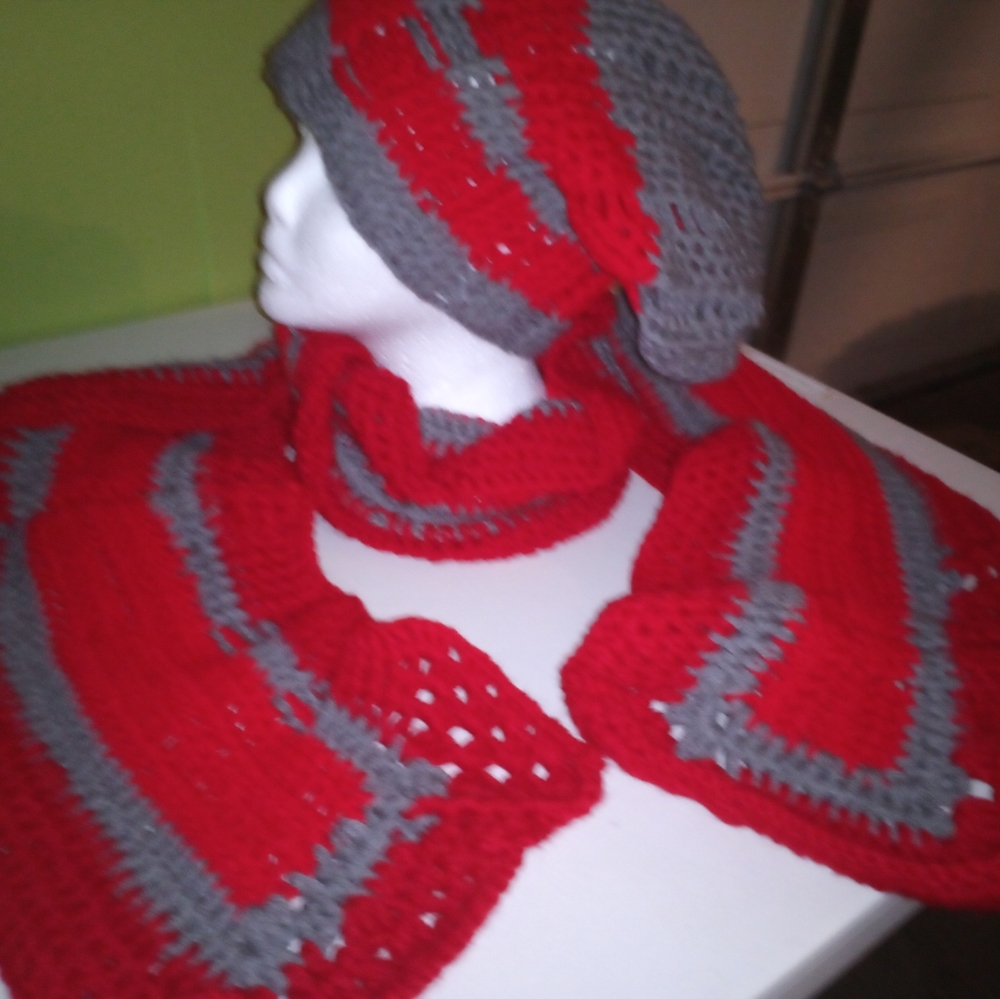 Handmade Rasta Hat long scarf